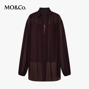 MO&Co. | Spring and Autumn Lightweight Loose Tunic with Chiffon Voile