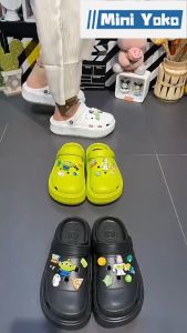 Sandal Selop Wedges Wanita Tinggi 7.5Cm Tebal Import Terbaru 2025 Slip On Wedges Fashion Slop Jelly EVA