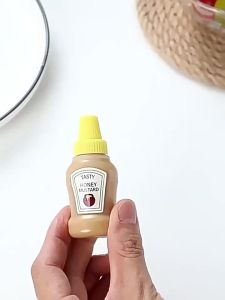 4pcs Mini Condiment Bottles Portable Seasoning Storage Containers Jars BBQ Office Dressing Dispensers For Honey Salad Ketchup