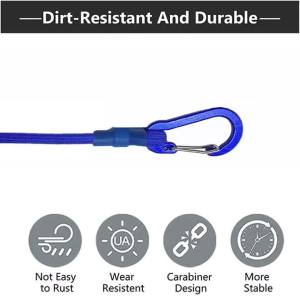 Dây Thun Chịu Lực Nặng 8mm 7 Loại Dây Thun Có Móc Đi Bộ Đường Dài Dây Đóng Gói Hành Lý Phụ Kiện Cắm Trại Dụng Cụ Ngoài Trời