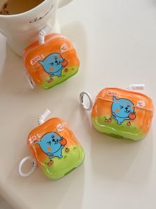 Creative Straw Protective Case for Apple AirPods pro 2 Wireless Bluetooth Earphones Soft Shell Cute Cartoon Pattern Design