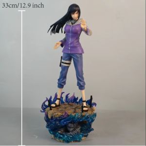 Bandai | 33cm 12.9 inch Anime Hyūga Hinata Figures Pvc Statue Desktop Ornamen Collection Statue Model Decoration Room Desk Toys Gifts