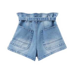 High Waist Floral Denim Shorts Womens Slimming High Lengthening Wide Leg Pants Earth Store Trendy Faded Light Color