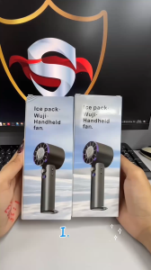 Rechargeable Fan JY-01 | Kipas Sejuk Ice Cooling | 3000mAh Battery | Hanging Hook | Adjustable Speed | Mini Portable ABS