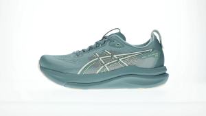 ASICS Women GEL-KAYANO 33 Running Shoes in Foggy Teal/Rose Dust