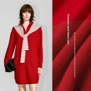 BEIQIANI | Design Striped Half High Neck Dresses