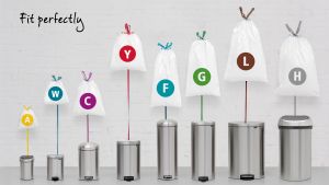 Brabantia ถุงขยะ สำหรับถังขยะขนาด 5 ลิตร จำนวน 3 แพ็ค(60ใบ) Perfect Fit Bags Code W 5 Litre for Pedal Bin 5L New Icon 3 Rolls 60 Bags
