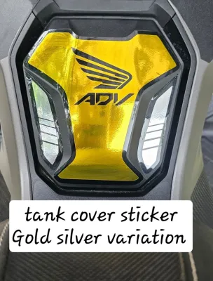 adv 160 tank pad cover sticker. double layer sticker chrome series
