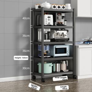 Free-standing Multilevel Microwave Oven Storage Rack