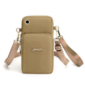 กระเป๋าสะพายไหล่ผ้า Oxford ขนาดเล็กสำหรับใส่โทรศัพท์มือถือ กระเป๋าสตางค์คาดข้อมือ กระเป๋าสะพายข้างสำหรับผู้หญิง กระเป๋าสะพายไหล่แบบจีน