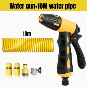 10-30 Meter Telescopic Spring Hose Water Hose Pipe with High-pressure Nozzle Pressure Washer for Garden Irrigation Car Wash