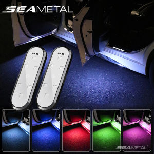 SEAMETAL Car Door Welcome Light Multifunction Wireless Sensor Colorful Lights USB Charging Car Open Door Safe Anti-collision Signal Lamp