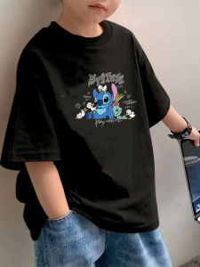 Cute Cartoon Print Cotton Short Sleeve T-shirt for Kids