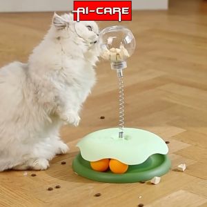 Cat Food Toy Cat Tower Cat Toy Food Dispenser Ball Toy Teaser Ball Runner Food Treat Toys Spring Toy Mainan Kucing