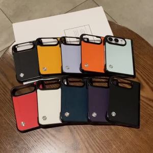 szhaiyu | For iPhone Duo iPhone18 Fold Skin Feel Luxury Case With Hinge Protector Lens Protection Shockproof Anti Drop Back Cover Funda