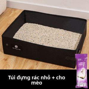 MONLEYTA | Bồn đựng bột cho mèo cỡ lớn mở chống tràn mùi hương MONLEYTA H0616100401 36x37x50cm Phụ kiện nhà tắm cho mèo