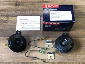Còi đĩa Denso 24v 2 giắc (JK272000-3400 JK272000-3410) hàng chính hãng cho nhiều loại xe ôtô