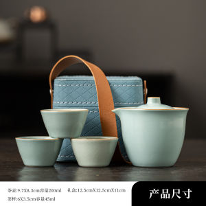 Bộ Trà Di Động Cao Cấp Yuyao Cho Du Lịch Và Cắm Trại Ngoài Trời Chống Bỏng Chống Vỡ Bộ Trà Gốm Sứ Mòyī