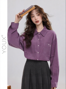 YOUXIANG | Áo Sơ Mi Dễ Thương Thời Trang Đơn Giản Rộng Rãi