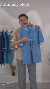 Áo Thun Polo Nam Trung Niên Vải Cotton COMBO 5 Áo Form Suông Vải Cotton Mịn Mát Không Xù Lông Hoạ Tiết