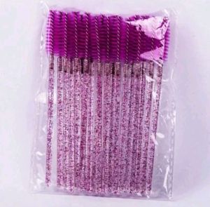 50 pcs Kuas Sikat Bulu Mata Sikat Alis Sisir Bulu Spoolie Brush Eyelash Mascara Wand Aplikator Glitter