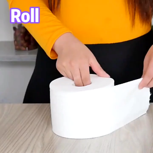 Hot Sale SG Disposable Face Towel 100% Cotton Facial Tissue/Roll Cotton Tissue Pad Free Gift
