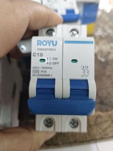Royu 2pole type miniature circuit breaker (DIN rail type 4.5kA brass bar type) 400v.16A20A32A40A50A63A available