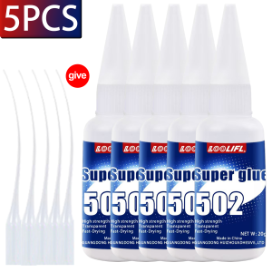 LOOLIFL | 1-10Pcs Loolifl 502 Super Glue Cyanoacrylate Quick Dry Instant Strong Bond Adhesive for Home Office Industrial Repair Materials