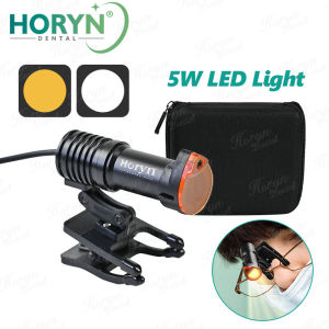 Horyn 5W LED ไฟหน้าทันตกรรมไฟหน้าปรับความสว่างสําหรับทันตกรรมแว่นขยาย/แว่นตา Degular