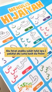 Yufikids-Poster Edukasi Belajar Menulis ABC ANgka dan Hijaiyyah