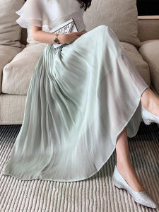 French Design A-Line High-Waist Flowing Gauze Spring Skirt
