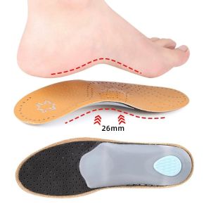 Leather Orthotic Insole for Flat Feet Arch Support Orthopedic Shoes Sole Insoles for Feet Suitable Men Women O/X Leg