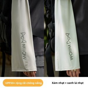 MiiOW | Tay lông chim chống nắng mùa hè MiiOW Ice Sleeve rộng rãi có ngón tay cho nữ chống tia UV cỡ lớn bảo vệ cánh tay
