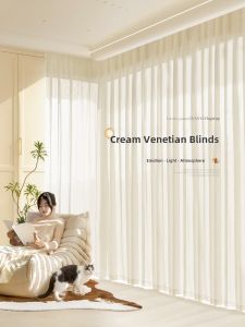 Ivory Vertical Blind Sheer Curtains Transparent Not See through Living Room White Curtain for Balcony Bay Window Polyester Mixture Striped Pattern