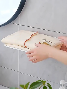 【COD- 24-hour Delivery 】 Foldable Board Shelf Bathroom Bedroom Wall-mounted Storage Plastic Storage Board Bathroom Folding Board