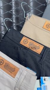 CTY JEANS - Celana Pria Chino Premium Panjang 100cm KREM Slimfit