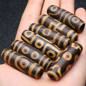 Vòng Tay Hạt Phật Giáo DIY Phụ Kiện Trang Sức Thời Trang Mới Ra Lò Hạt Đá Mã Não Cổ Điển Hình Thức Tiền Phật Mắt Trời Ba Chín Hạt Tròn