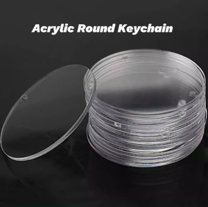 DIY ACRYLIC KEYCHAIN ONLY 40mm (Round Shape) 50pcs or 100pcs