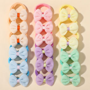20pcs Random Color Girls Headbands Flower Hair Band Ponytail Head Rope Children Braided Towel Ring Hair Accessories Cute Gifts