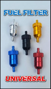 CNC Universal 8mm 5/16 Aluminum Inline Oil Gas Fuel Filter Petrol Diesel Filter CNC Alloy