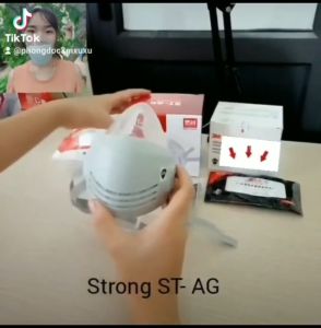 Combo Mặt nạ phòng độc Strong ST AG chính hang kèm 10 tấm lọc chống bụi mịn