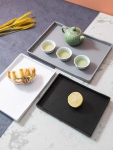 Rectangle Blue Grey Tea Tray Hotel Guest Room Special Use Beauty Salon Melamine Wood Grain Simulation Green Pink
