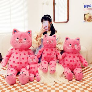 Gối ôm hình Mèo Hồng Chấm Bi vải lông mịn dễ thương cho bé gái