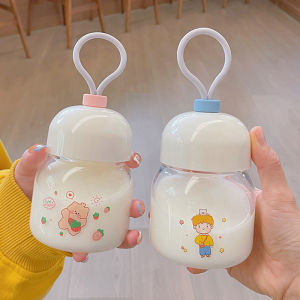 GUAN 1PC Simple Small Plastic BPA Free Drinking Bottle Water Cup Mini Convenient Cute Fashion Portable