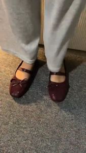 flatshoes wanita kekinian flat pita glossy sepatu ballet