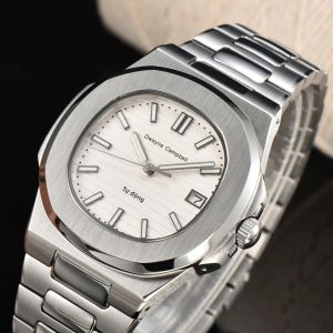 Đồng Hồ Cơ Tự Động Hoàn Toàn Dành Cho Nam Dây Thép Không Gỉ Chống Nước Dạ Quang NH35 Phong Trào Thể Thao Kinh Doanh Đồng Hồ Đeo Tay Ngày