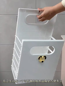 Ready Stock - Wall-Mounted Foldable Laundry Basket - Thickened PP Space-Saving & Breathable Design
