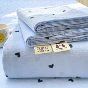 KAMONI | Summer Single Student Dormitory Bed Sheet and Pillowcase Set A-class Double Layer Gauze Non-Pure Cotton