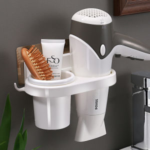 For Home Hair Dryer Rack Bathroom Hair Dryer Holder Punch-Free Bathroom Hair Dryer Holder Wall Hanging Hair Dryer Bracket