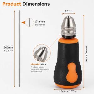 Clog Poke 3D Printer Accessories Φ1.6mm L200mm Cleaning Needle Tool for Any 1.75mm Nozzles 3D Printer Nozzle Cleaning Kit